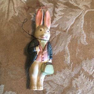 Antique white rabbit figure / Christmas ornament from Through the Looking glass